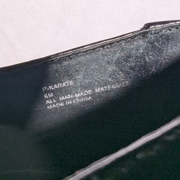 Steven by Steve Madden Karate Black Patent Block Heel Oxford Ankle Boots Sz 6 - Picture 5 of 7